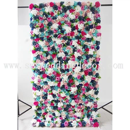 silk flower wall