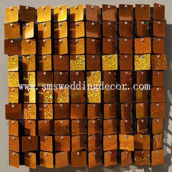 gold sequin wall