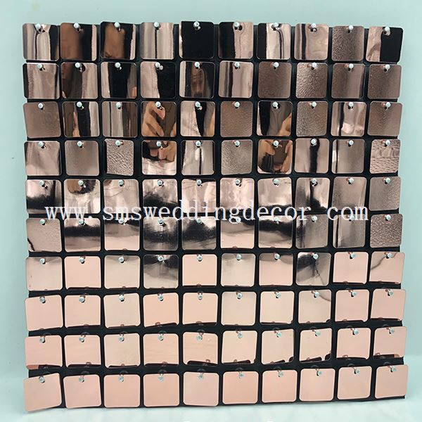 rose gold sequin wall