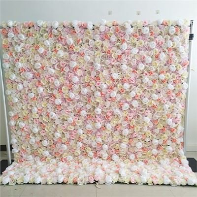 ฉากหลังผนังดอกกุหลาบ