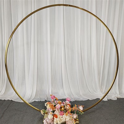 ฉากหลังวงกลมโลหะ